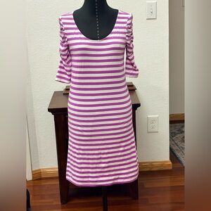 LILLY PULITZER WOMENS SIZE SMALL DRESS PURPLE WHITE STRIPED NWOT SEE PICS